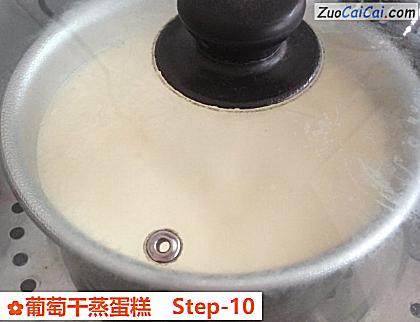 葡萄干蒸蛋糕做法第十步骤