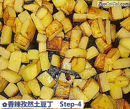 香辣孜然土豆丁做法第四步骤