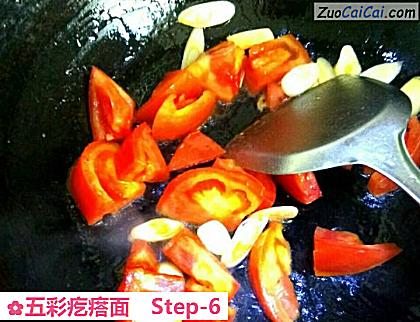 五彩疙瘩面做法第六步骤