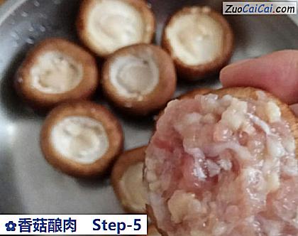 香菇酿肉做法第五步骤