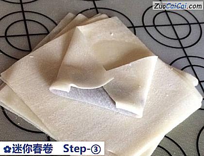迷你春卷做法第三步骤