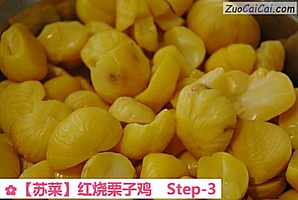 红烧栗子鸡做法第三步骤