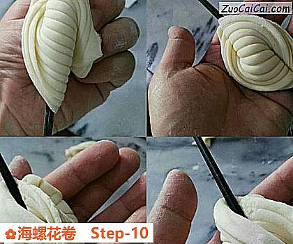 海螺花卷做法第十步骤