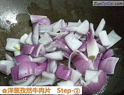 洋葱孜然牛肉片做法第二步骤