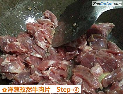 洋葱孜然牛肉片做法第四步骤