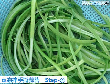 凉拌手撕蒜苔做法第四步骤