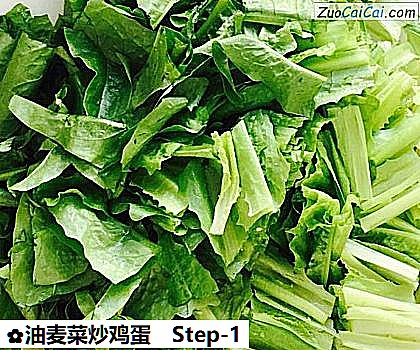 油麦菜炒鸡蛋做法第一步骤