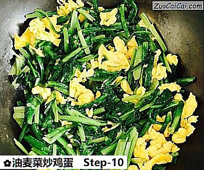 油麦菜炒鸡蛋做法第十步骤