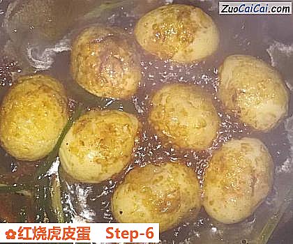 红烧虎皮蛋做法第六步骤