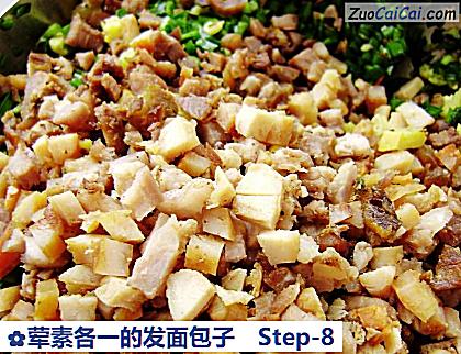 荤素各一的发面包子做法第八步骤