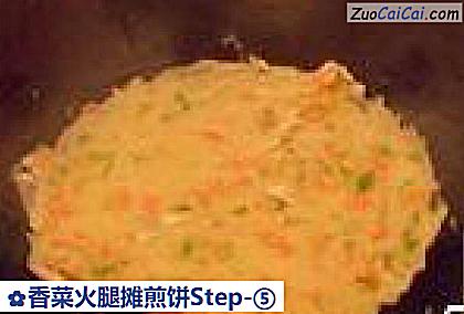 香菜火腿摊煎饼做法第五步骤