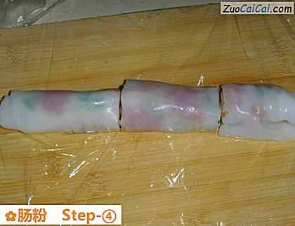 肠粉做法第四步骤