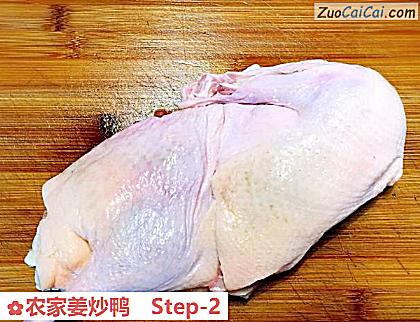 农家姜炒鸭做法第二步骤