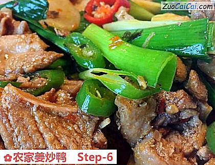 农家姜炒鸭做法第六步骤