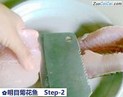 明目菊花鱼做法第二步骤