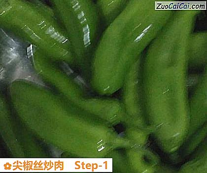 尖椒丝炒肉做法第一步骤