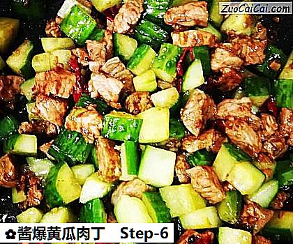 酱爆黄瓜肉丁做法第六步骤