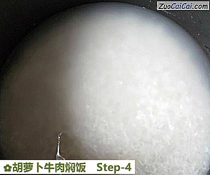 胡萝卜牛肉焖饭做法第四步骤