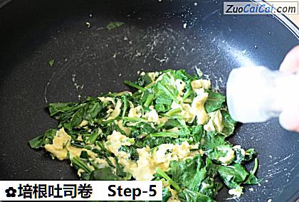 培根吐司卷做法第五步骤