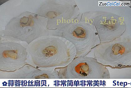 蒜蓉粉丝扇贝做法第二步骤