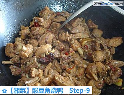 酸豆角烧鸭做法第九步骤
