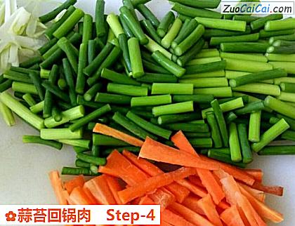 蒜苔回锅肉做法第四步骤