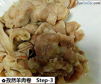 孜然羊肉卷做法第三步骤