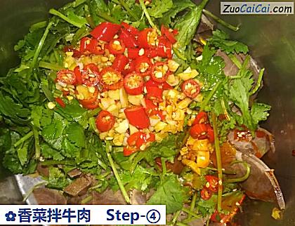 香菜拌牛肉做法第四步骤
