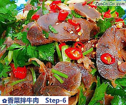 香菜拌牛肉成品图1