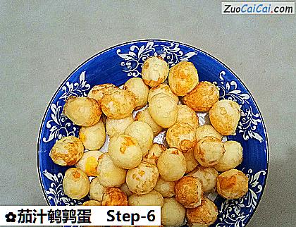 茄汁鹌鹑蛋做法第六步骤