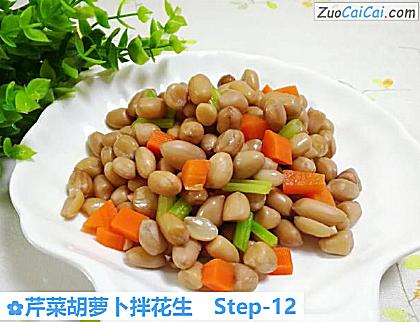 芹菜胡萝卜拌花生做法第十二步骤