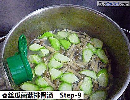丝瓜菌菇排骨汤做法第九步骤