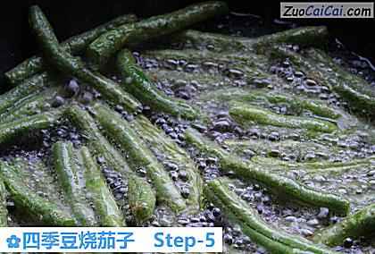 四季豆烧茄子做法第五步骤