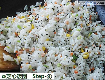 芝心饭团做法第六步骤