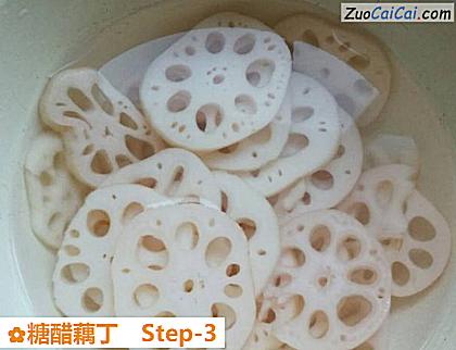 糖醋藕丁做法第三步骤