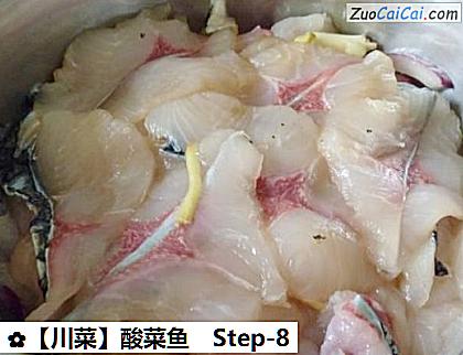 酸菜鱼做法第八步骤