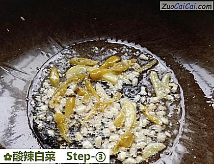 酸辣白菜做法第三步骤