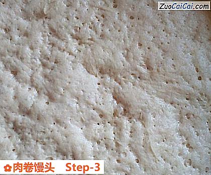 肉卷馒头做法第三步骤
