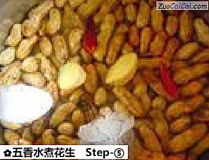 五香水煮花生做法第五步骤
