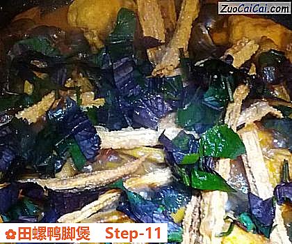 田螺鸭脚煲做法第十一步骤