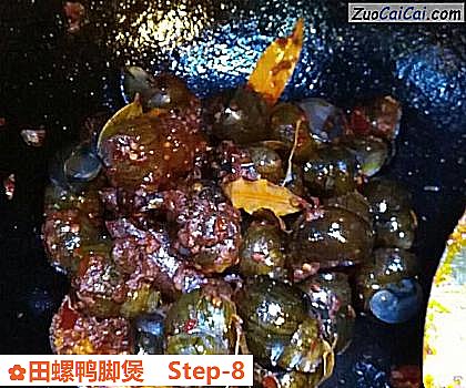 田螺鸭脚煲做法第八步骤