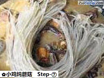 小鸡炖蘑菇做法第七步骤