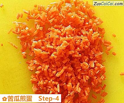 苦瓜煎蛋做法第四步骤