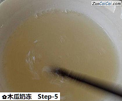 木瓜奶冻做法第五步骤