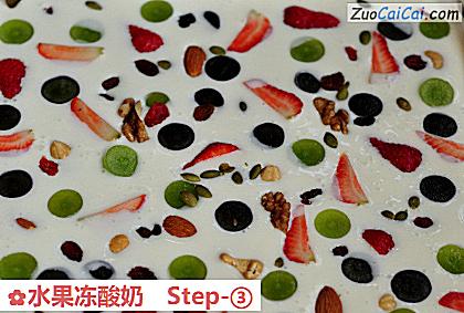 水果冻酸奶做法第三步骤