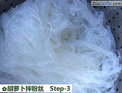 胡萝卜拌粉丝做法第三步骤