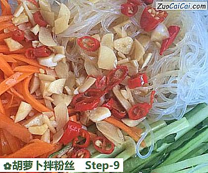 胡萝卜拌粉丝做法第九步骤