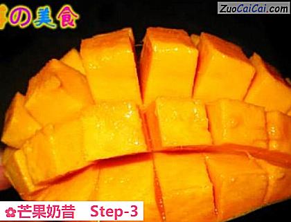 芒果奶昔做法第三步骤