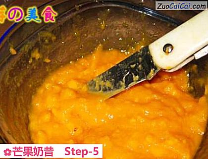 芒果奶昔做法第五步骤