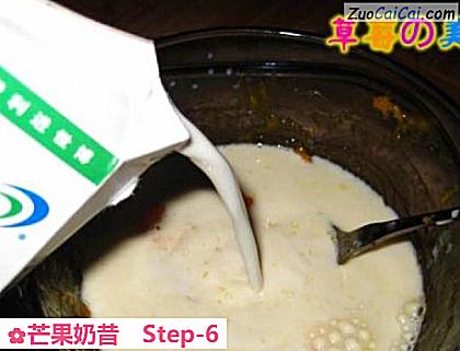 芒果奶昔做法第六步骤